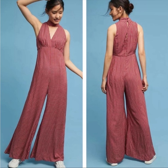 Anthropologie Pants - Anthropologie Maeve Farida Mock Neck Jumpsuit